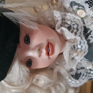 Unique Victorian Style Doll head on Stand bust display art Blond ODDITIES